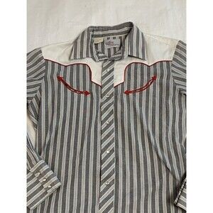 VINTAGE Kenny Rogers Western Shirt Men Large Pearl Snap Cowboy Rodeo USA